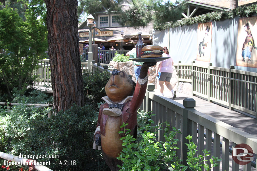 Looking up from the entrance you can now see the Hungry Bear again vs walls.