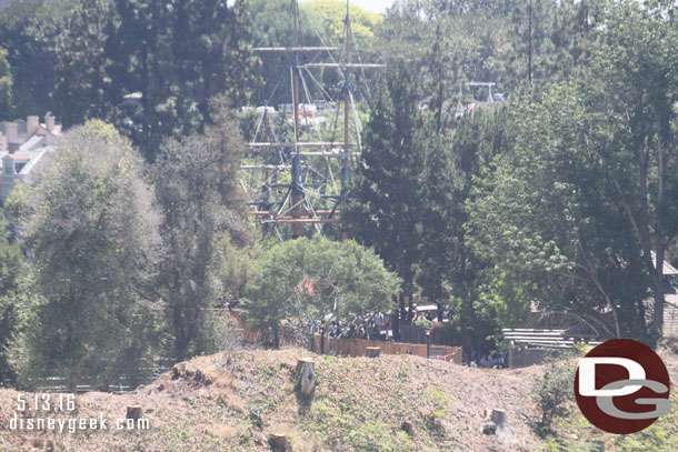 Speaking of Critter Country.  You can now see into the park.  You can see the wall by the canoes and on the right the Hungry Bear.