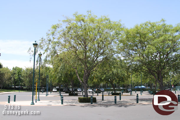 They were using the far side of the unused bus/shuttle lot for the car rental return.