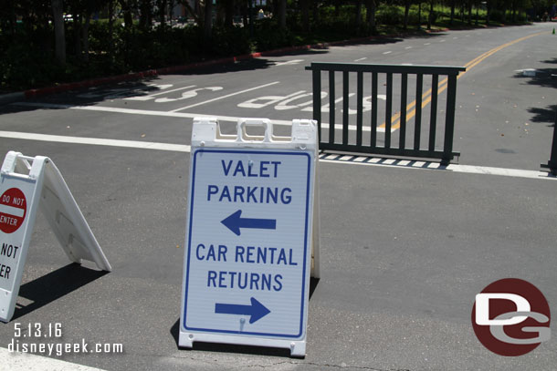 I walked over to Downtown Disney.  I do not remember seeing a car rental return sign before.