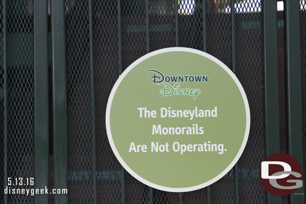 The Monorail is closed for renovation.