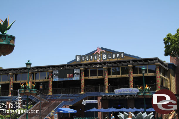 The House of Blues closes the end of the month.