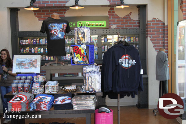 D-Street features Captain American merchandise