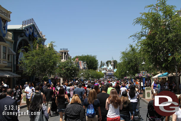 1:30 in the afternoon and Main Street is busy as usual.