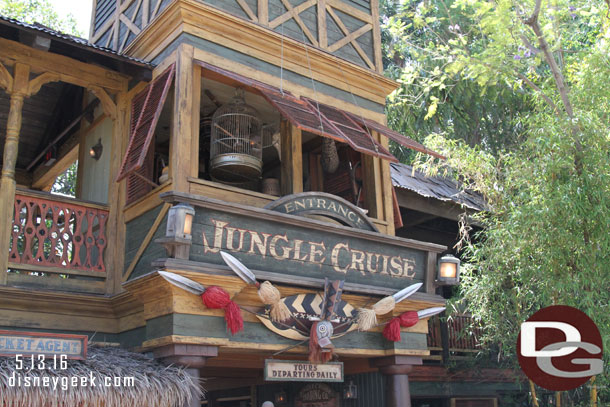 First stop of the day for me, the Jungle Cruise.  It reopened the day  I left for WDW.  So this is my first trip.