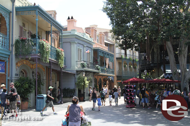 With Pirates closed New Orleans Square is not a madhouse.