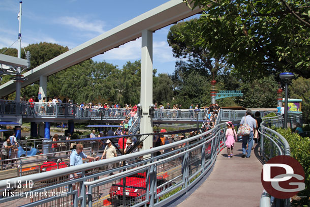 The queue has been repainted and the Peoplemover track too.