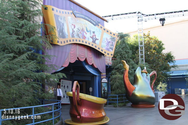 The Muppet Theater is now called the Sunset Showcase Theater and features a sneak peek at Alice Through the Looking Glass