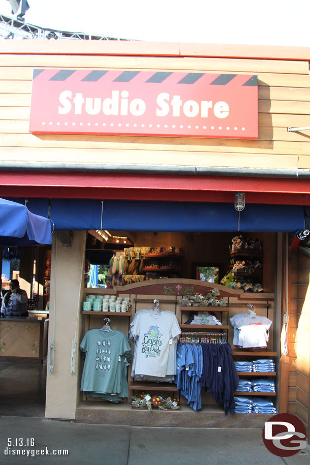 The Studio Store features Alice, Dory, and other random merchandise now.