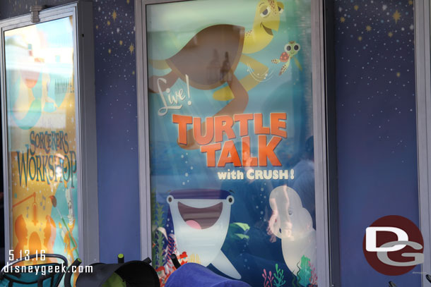 Turtle Talk now features appearances by some characters from Finding Dory.