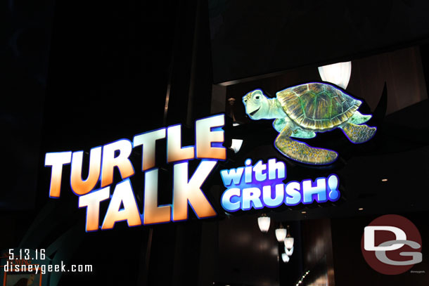 So I made my way to Turtle Talk with Crush!