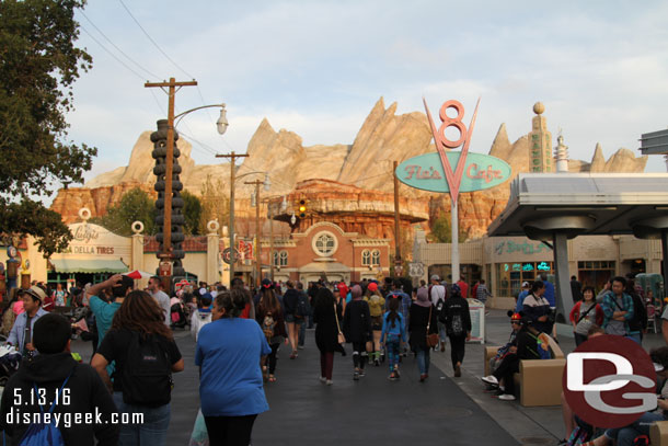 Cars Land this evening.