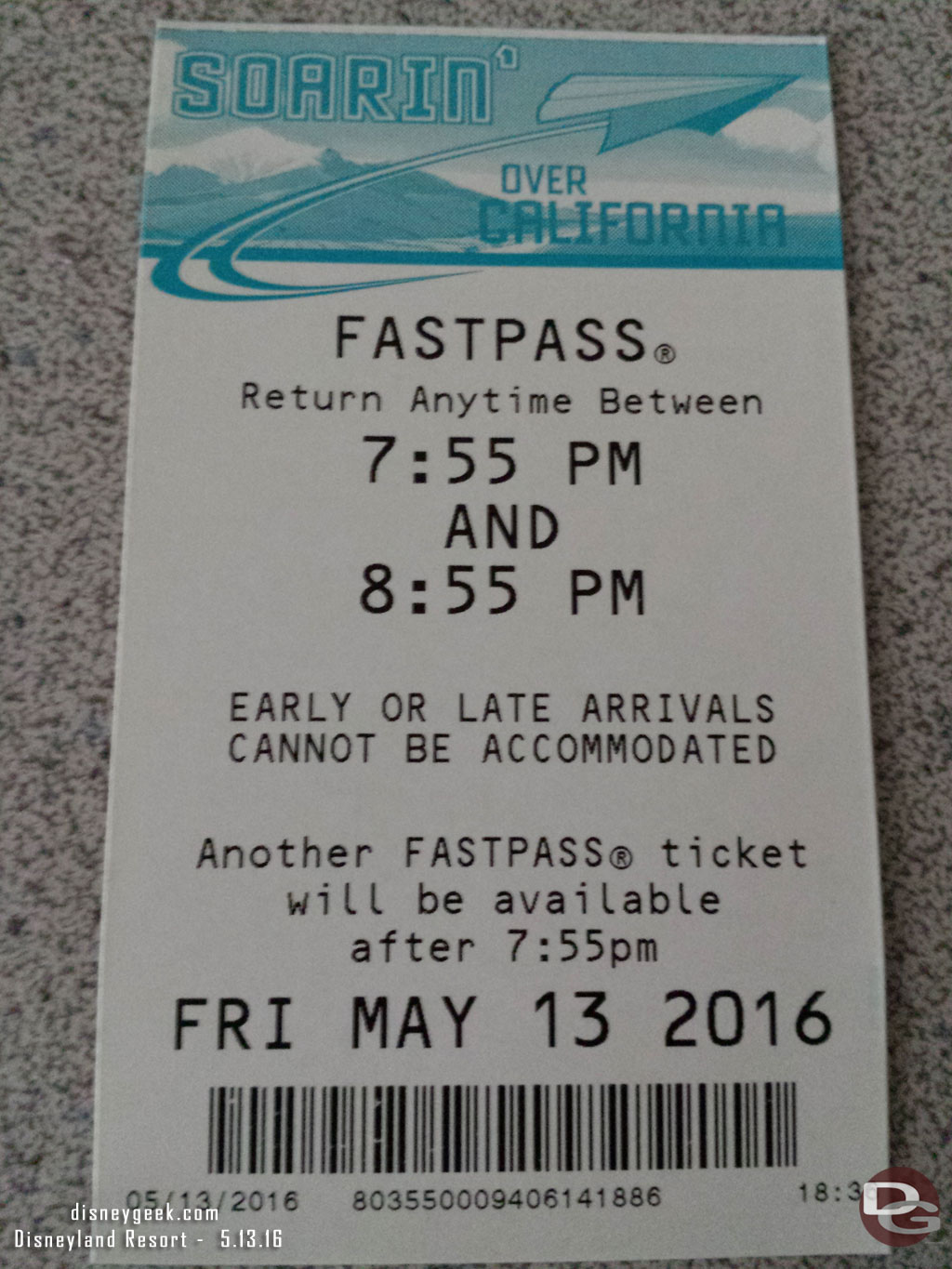 I picked up a FastPass for later.