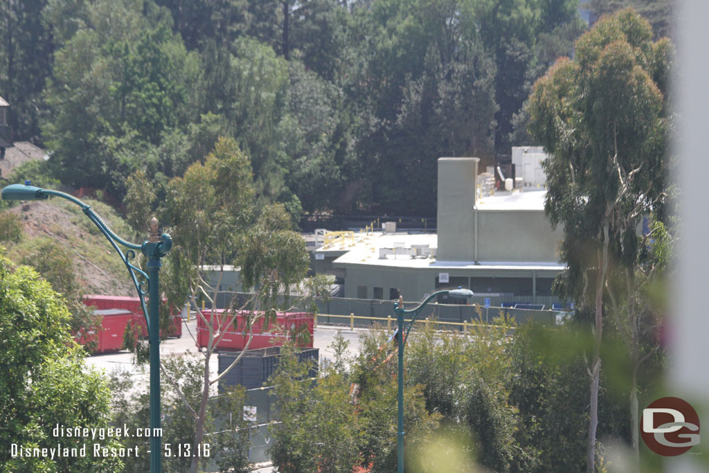 Here you can see the new fence line and how it goes to the show building for Winnie the Pooh.