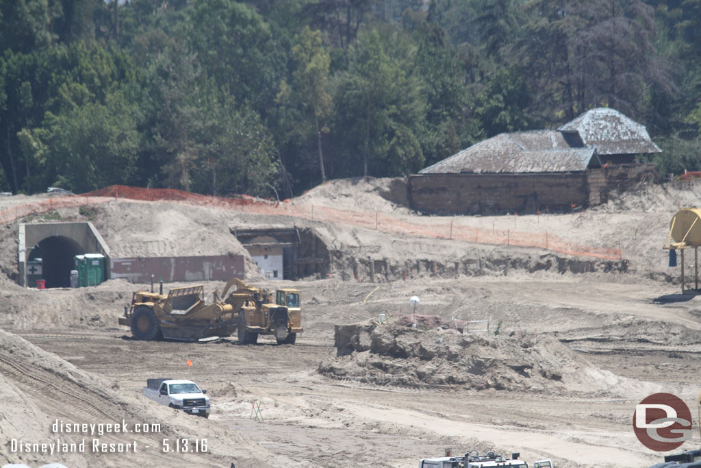 There were several large earthmovers cruising the site adding to the large mound of dirt on the former Circle D site.