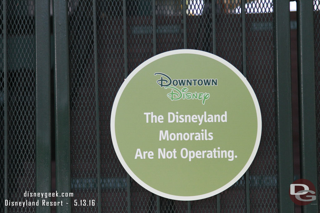 The Monorail is closed for renovation.