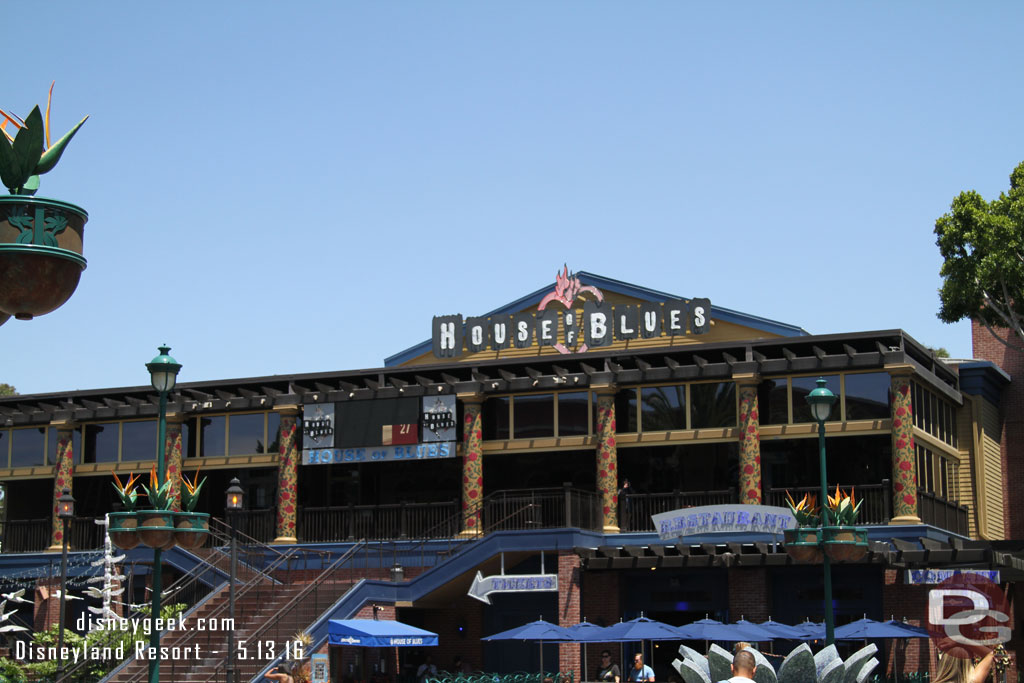 The House of Blues closes the end of the month.