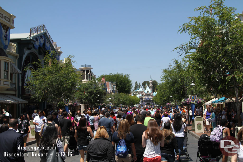 1:30 in the afternoon and Main Street is busy as usual.