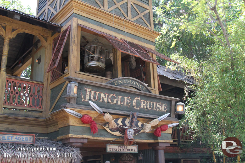 First stop of the day for me, the Jungle Cruise.  It reopened the day  I left for WDW.  So this is my first trip.