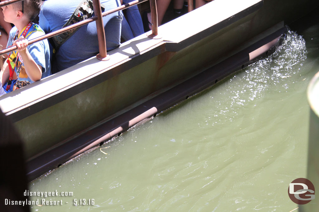 The boats have been retrofitted with runners/fins that are used to stabilize them in the dock area now.