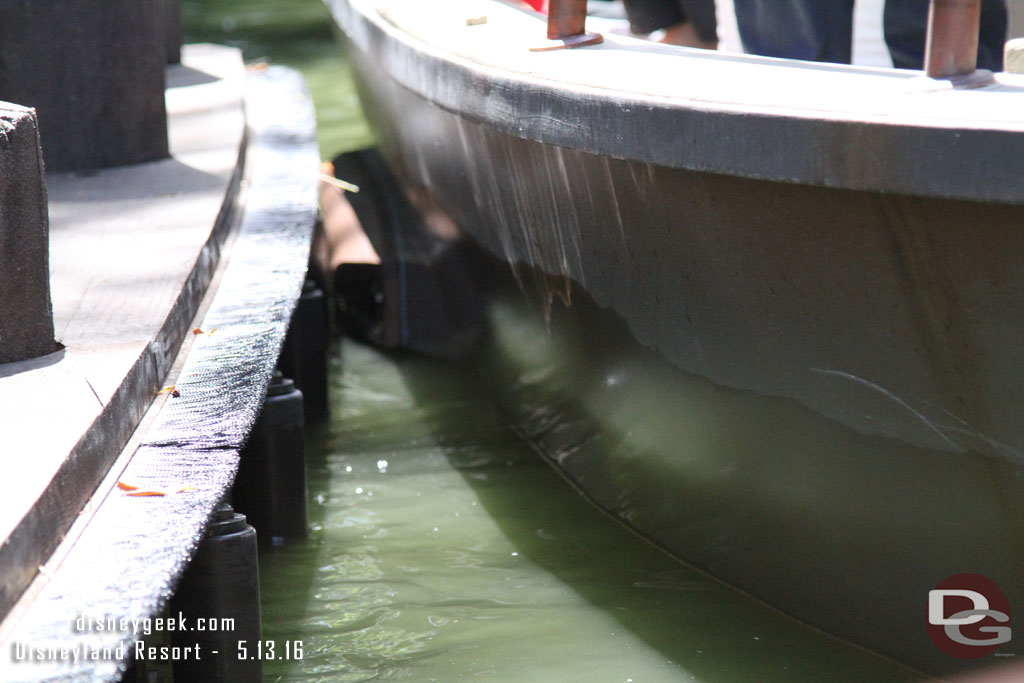 Here you can see how the runners make contact with the dock to stabilize the boat.