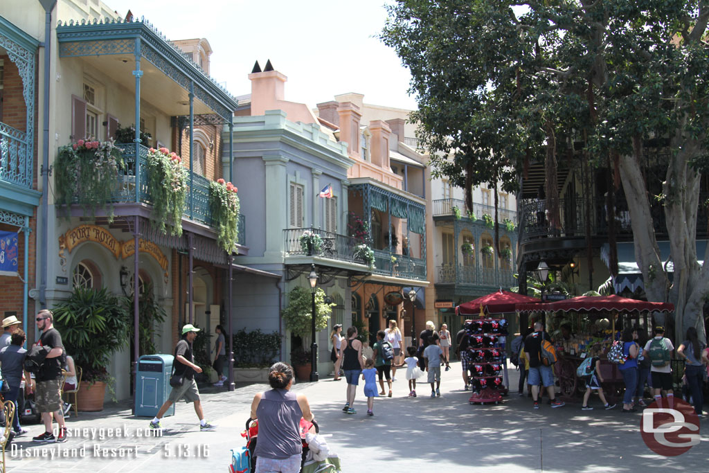 With Pirates closed New Orleans Square is not a madhouse.