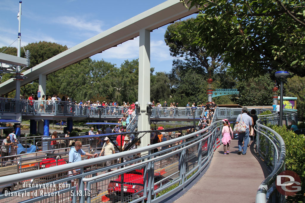 The queue has been repainted and the Peoplemover track too.