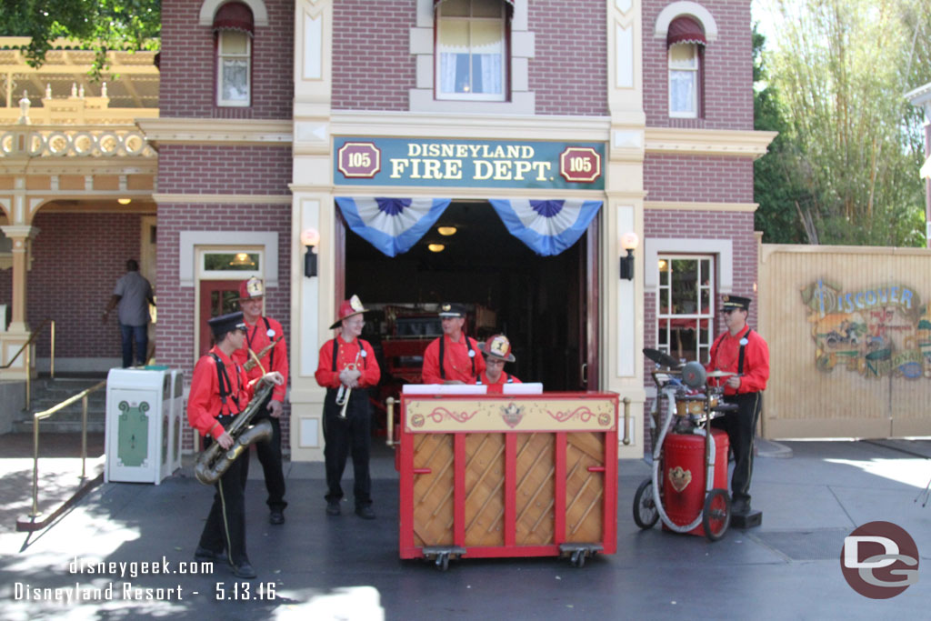 The Hook and Ladder Co performing as I exited the park.