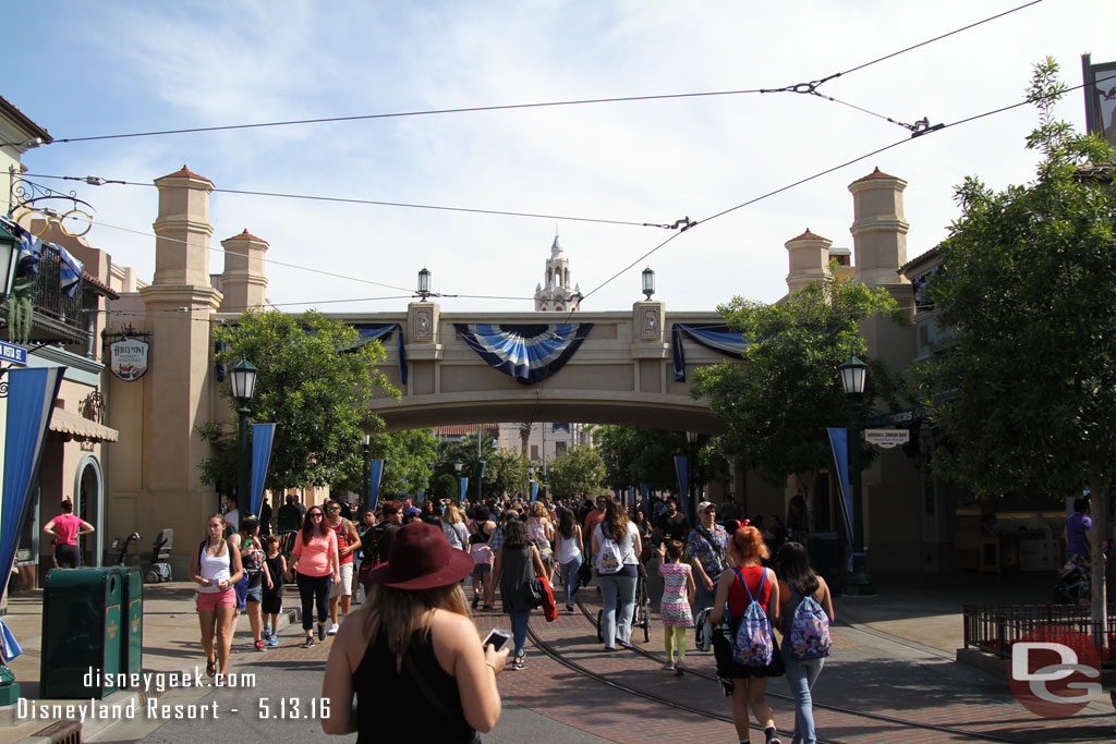 Next stop DCA. Buena Vista Street at 3:52pm