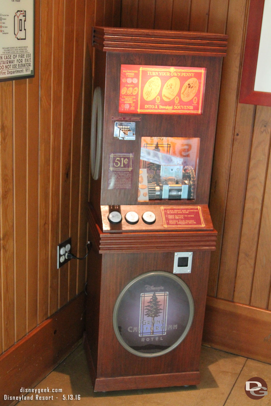 The pressed penny machine in White Water Snacks