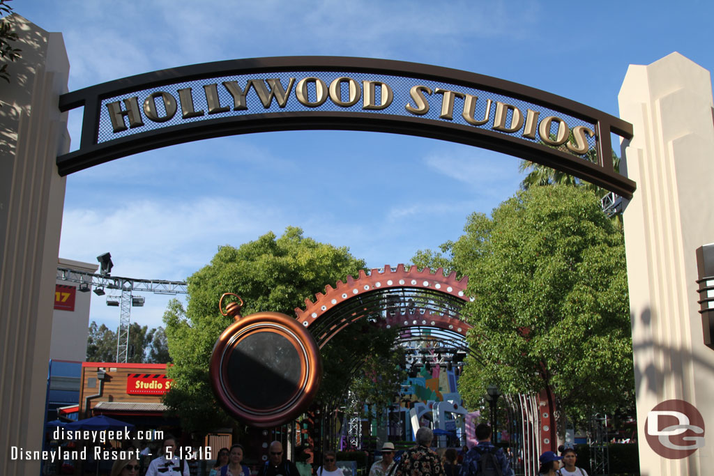 The Food and Wine Festival props and signage are long gone.  The equipment/staging is all out and being used for Grad Nite.  No announcement if it will be used for anything else.