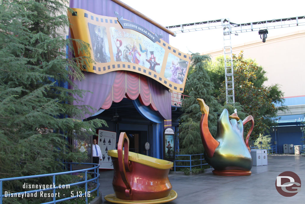 The Muppet Theater is now called the Sunset Showcase Theater and features a sneak peek at Alice Through the Looking Glass