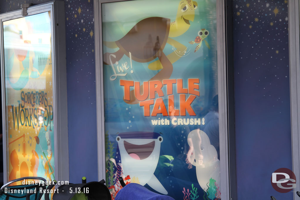 Turtle Talk now features appearances by some characters from Finding Dory.