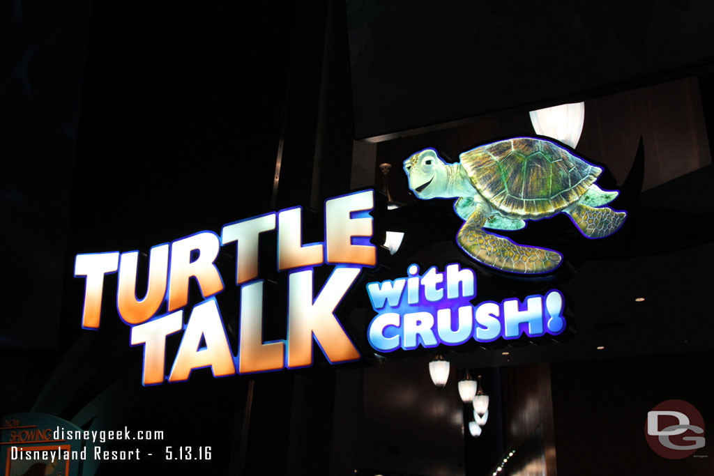 So I made my way to Turtle Talk with Crush!