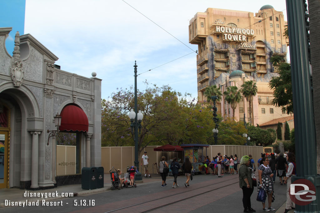 Walls up still at the Hyperion.