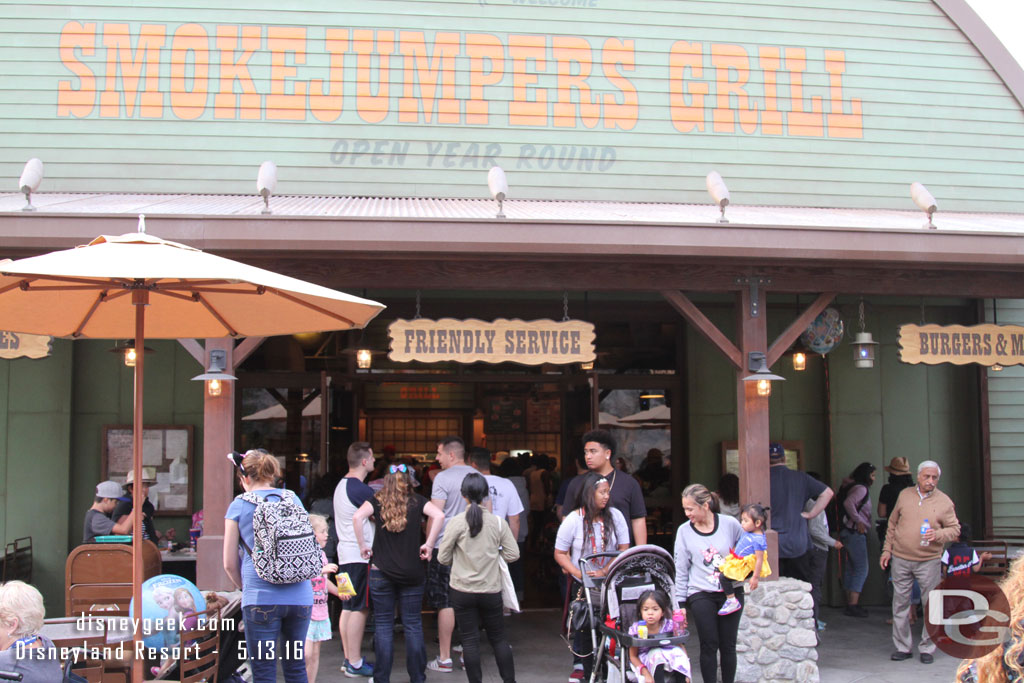 The line was out the door at Smokejumpers around 6:30pm