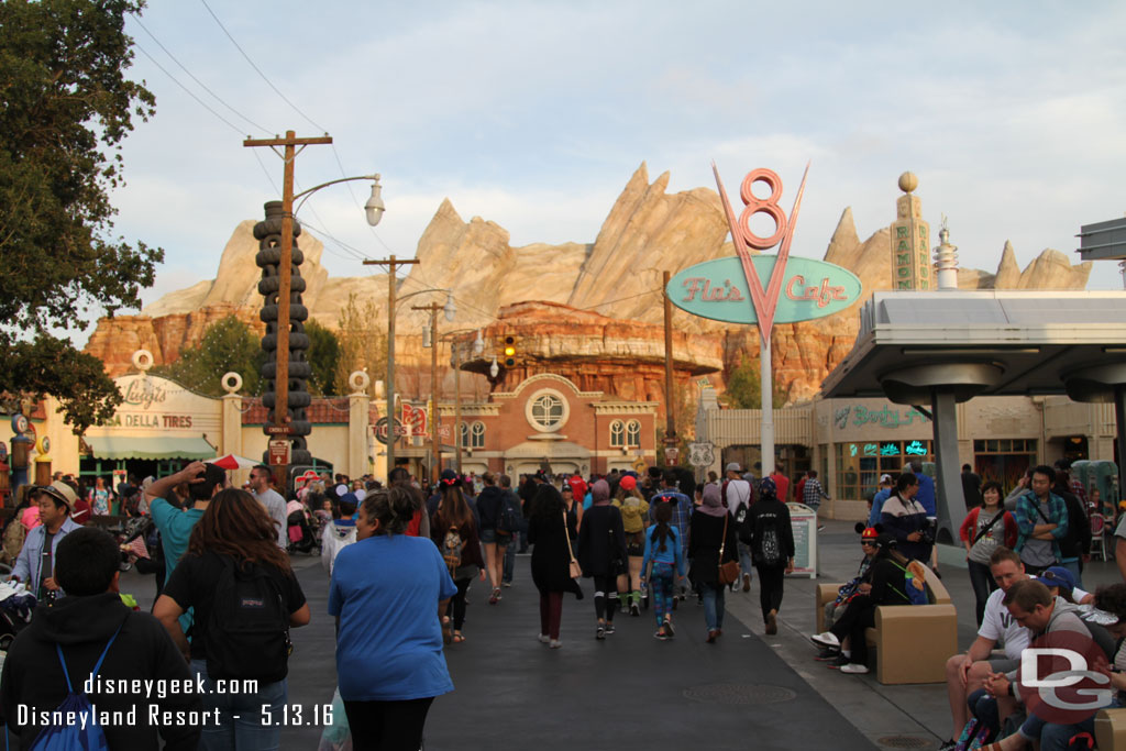 Cars Land this evening.