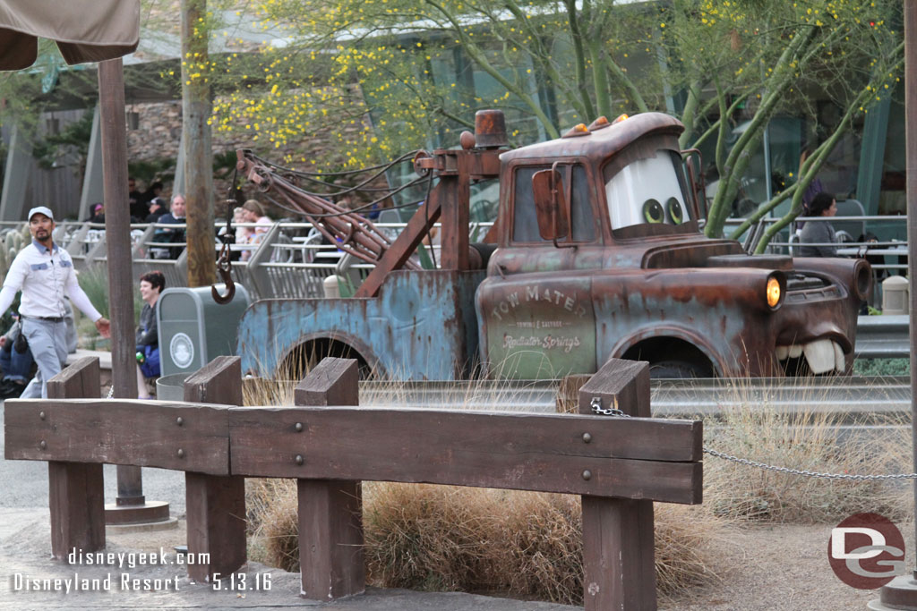 Mater rolling by.