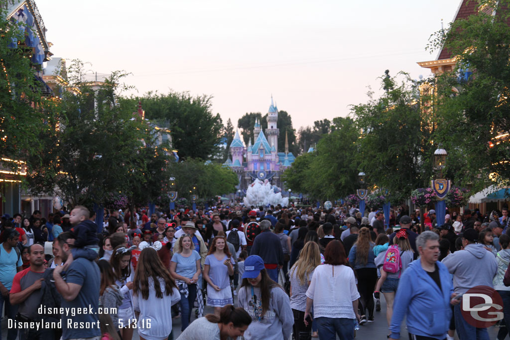 Main Street USA at 7:43pm