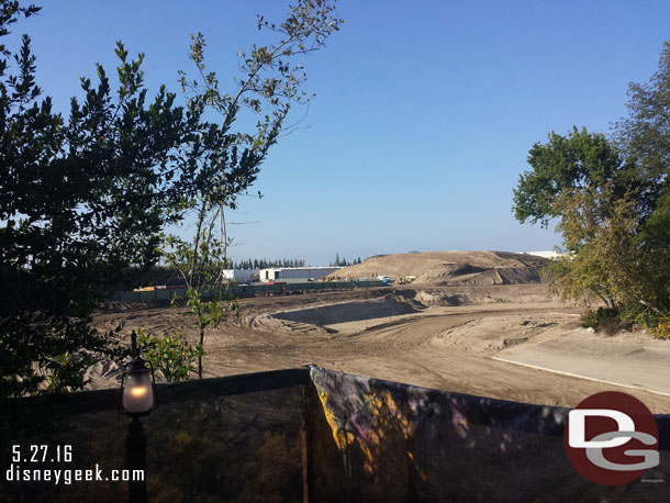 From the second story of the Hungry Bear you can see what appears to be the new path for the river taking shape.