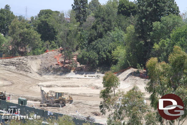 Moving to the left a bit they have started to carve out the new path for the river.