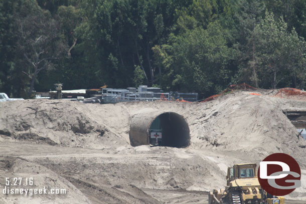 Interesting the tunnel is still there but the dirt around it is now gone.  