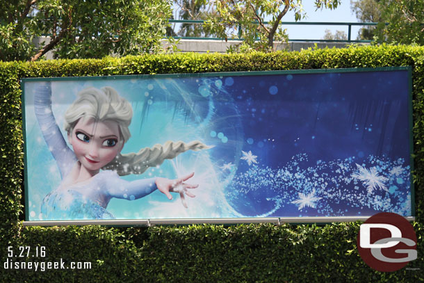 Frozen Billboards at the Mickey and Friends Tram Stop