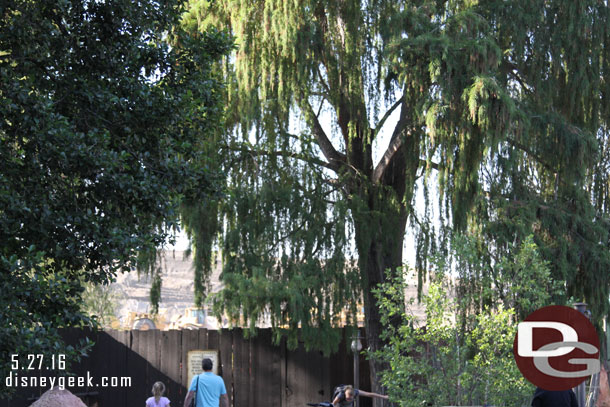 Heading toward the end of the Big Thunder Trail.  you can see the dirt and equipment beyond the fence.