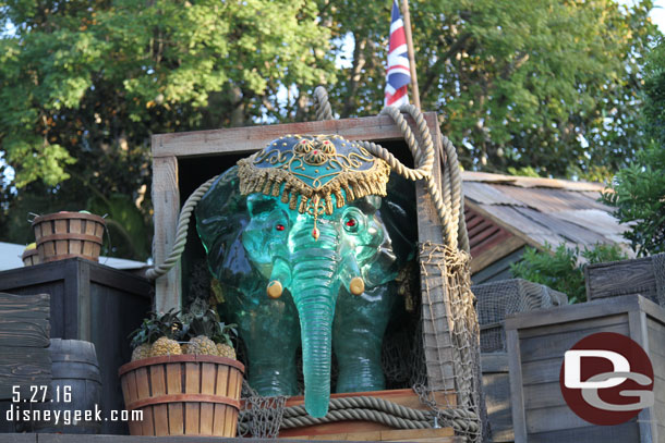 This elephant originally was on Main Street USA.