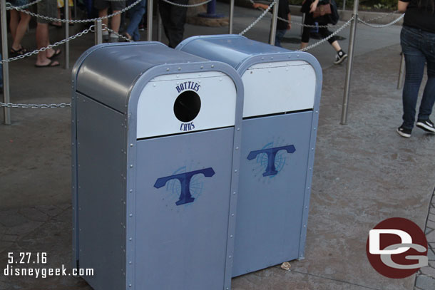 I saw Disney has been rolling out new recycling trashcans.  Have not spotted any yet.. but will keep searching.