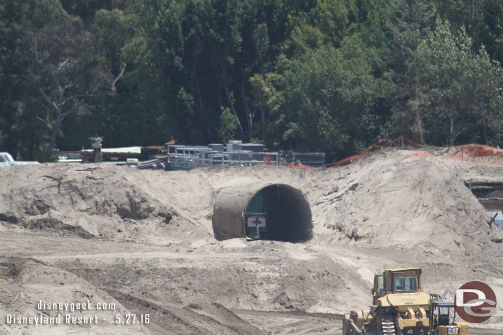 Interesting the tunnel is still there but the dirt around it is now gone.  