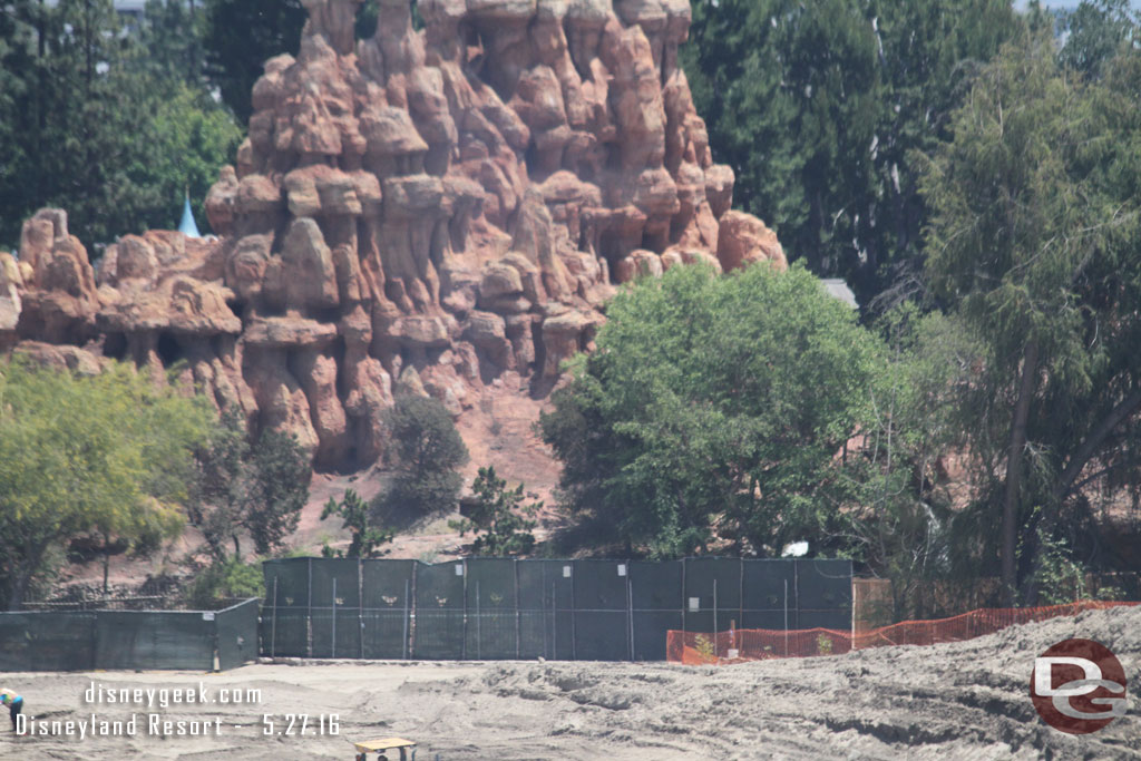 The fence along Big Thunder.  On the right is the end of the Big Thunder Trail.