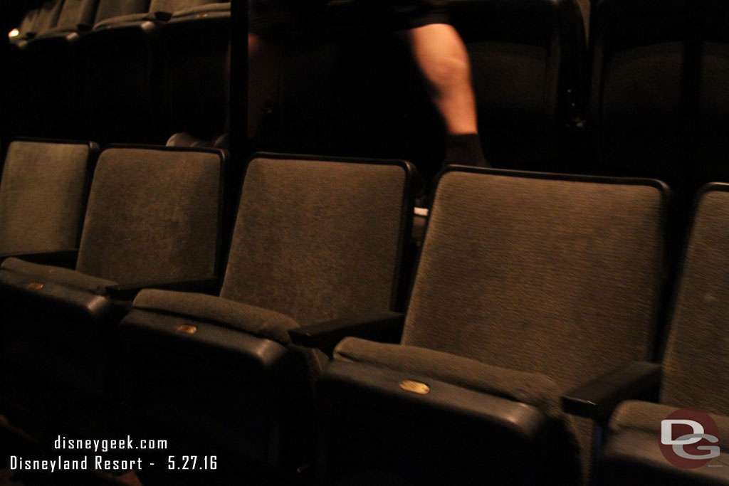 The seats down in the Orchestra section received cup holders. The balcony did not.