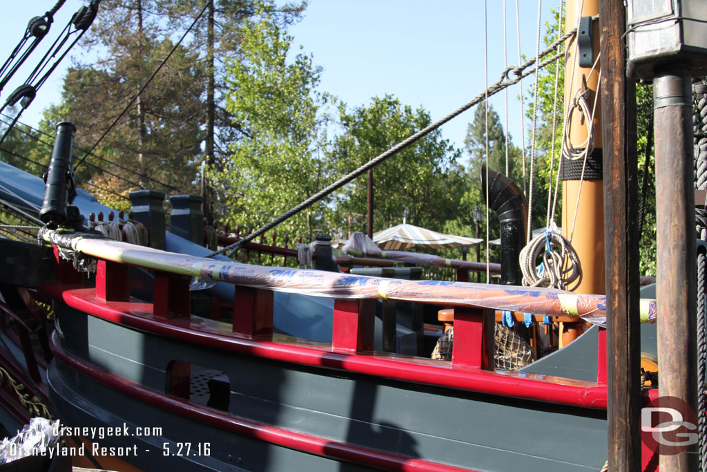 Still working on the Columbia (or at least the rails are covered).